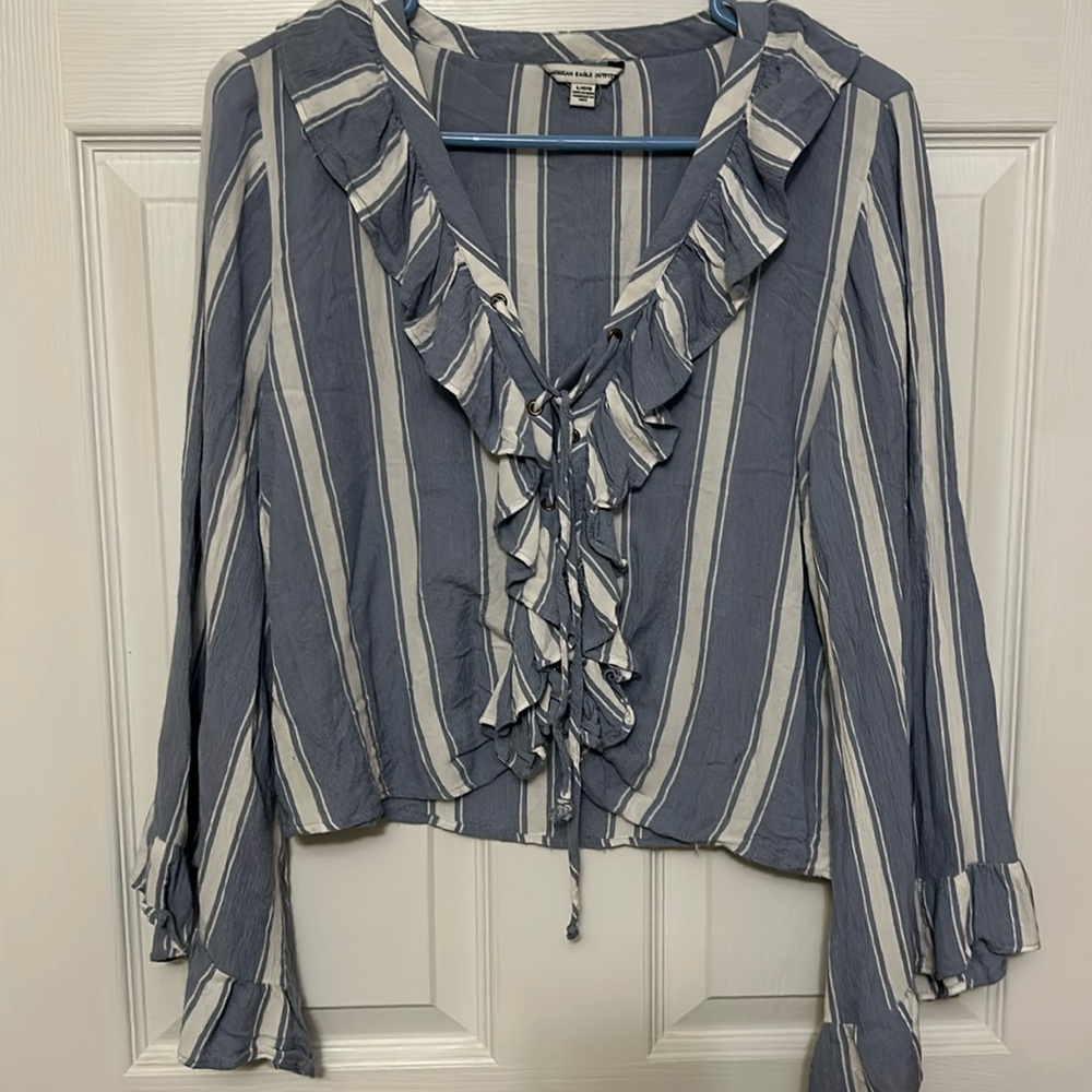 American Eagle Striped Blouse